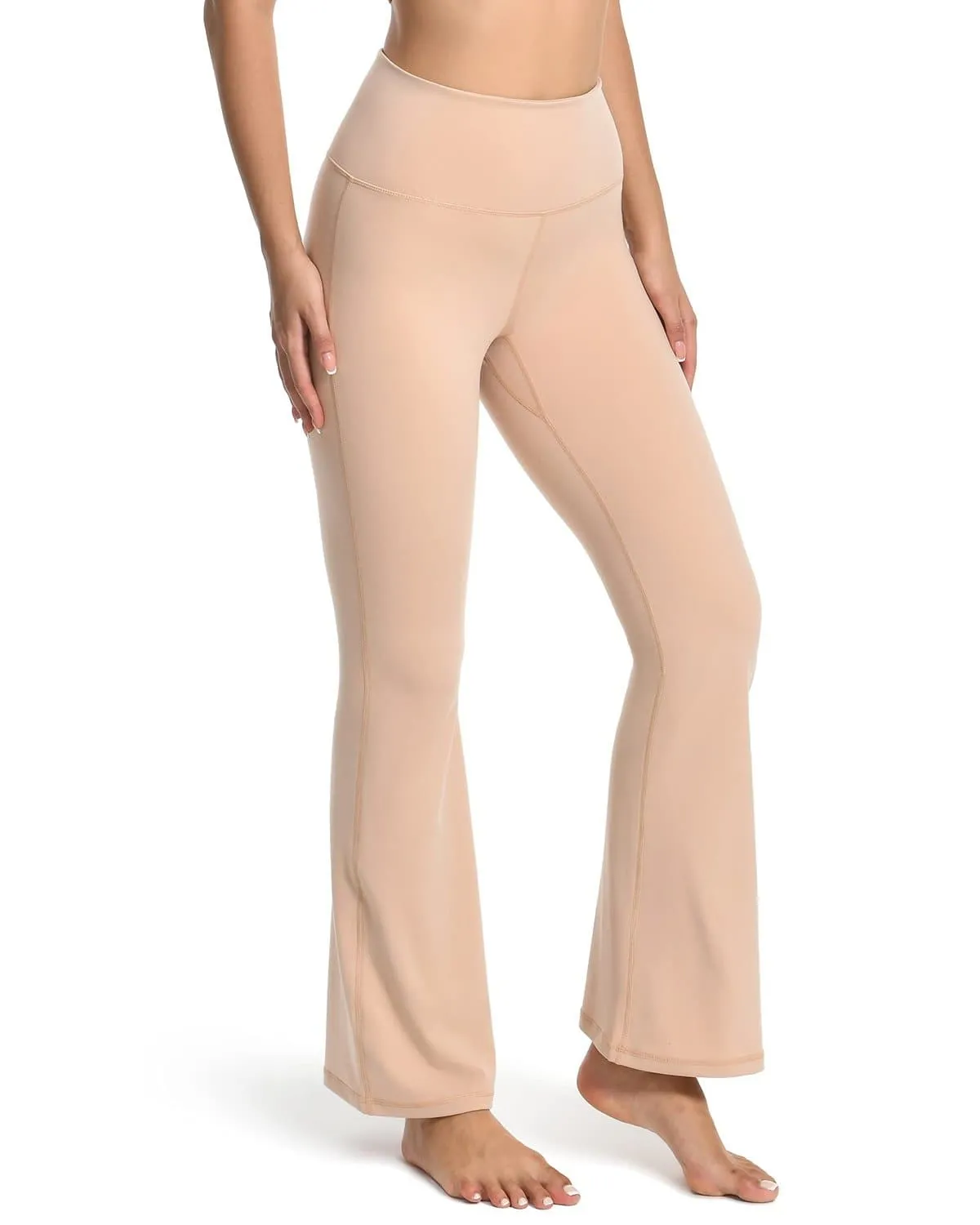 High Waisted Pockets Flare Leggings
